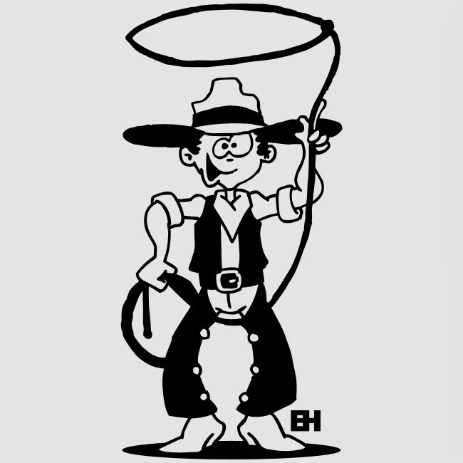 Cowboy With A Lasso Mc White/Cobalt Blue - Image 2