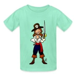 Hanes Pirate Girl Deep Mint