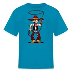 FRUIT OF THE LOOM Cowboy With A Lasso Turquoise