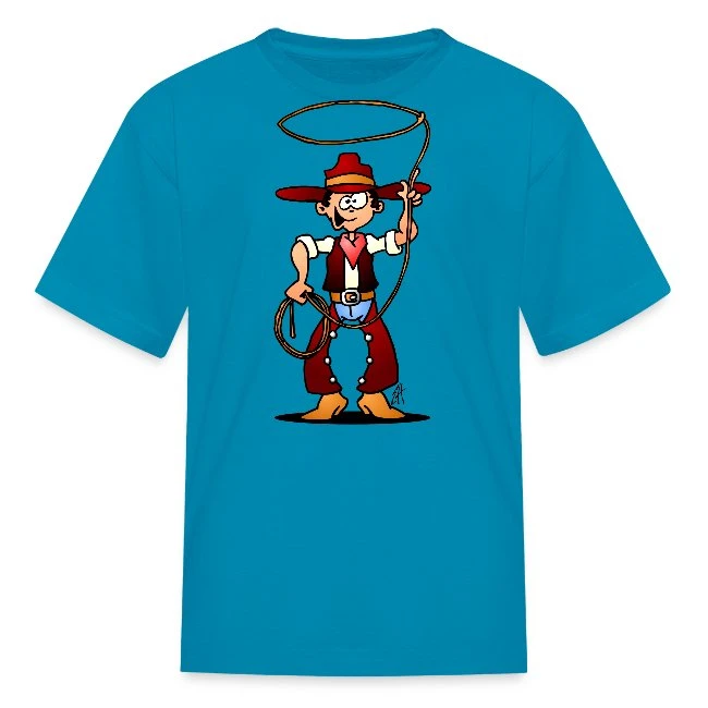 FRUIT OF THE LOOM Cowboy With A Lasso Turquoise