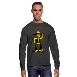 FRUIT OF THE LOOM Cowboy With A Lasso Heather Black