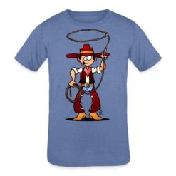 Cowboy With A Lasso Heather Blue