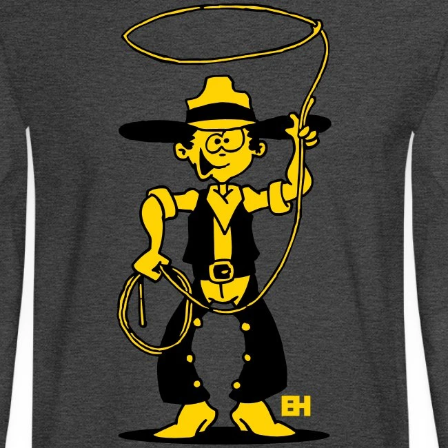 FRUIT OF THE LOOM Cowboy With A Lasso Heather Black - Image 2