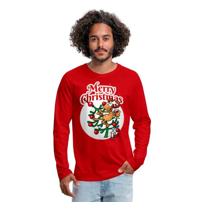 Reindeer In A Christmas Tree Red