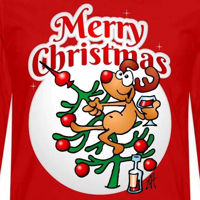 Reindeer In A Christmas Tree Red - Image 2