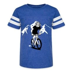 MTB - Mountain Biker In The Mountains Vintage Royal/White
