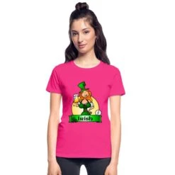 Gildan St. Patrick's Day Irish Maiden Fuchsia