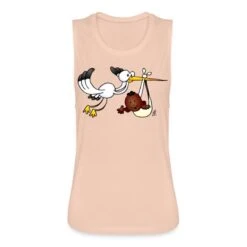 Stork With Baby II Fc Peach