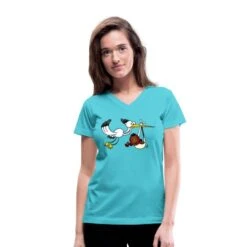 Stork With Baby II Fc Aqua