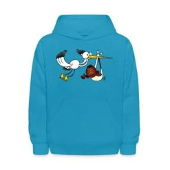 Stork With Baby II Fc Turquoise