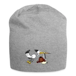 Stork With Baby II Fc Heather Gray