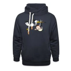 Stork With A Baby Navy