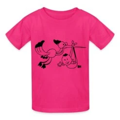 Gildan Stork With A Baby Fuchsia