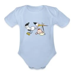 Stork With A Baby Sky