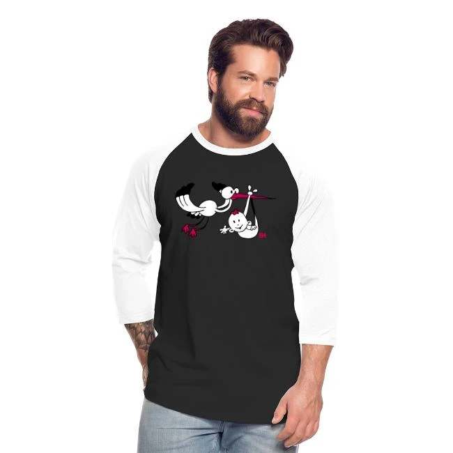 Stork With Baby Black/White - Image 6