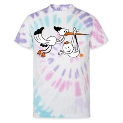 Stork With Baby Pastel Spiral