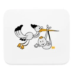 Stork With Baby White