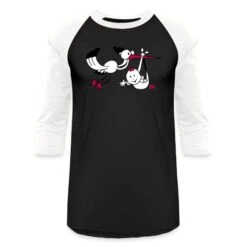 Stork With Baby Black/White