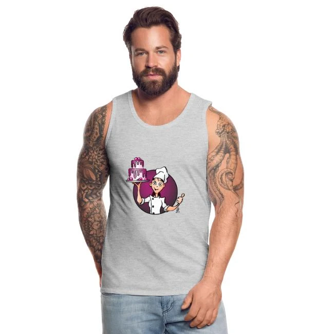 Pastry Chef With A Big Pink Cake In Close Up - Image 5