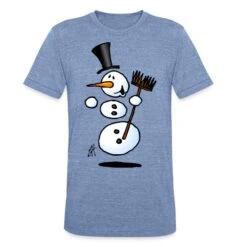Dancing Snowman Heather Blue