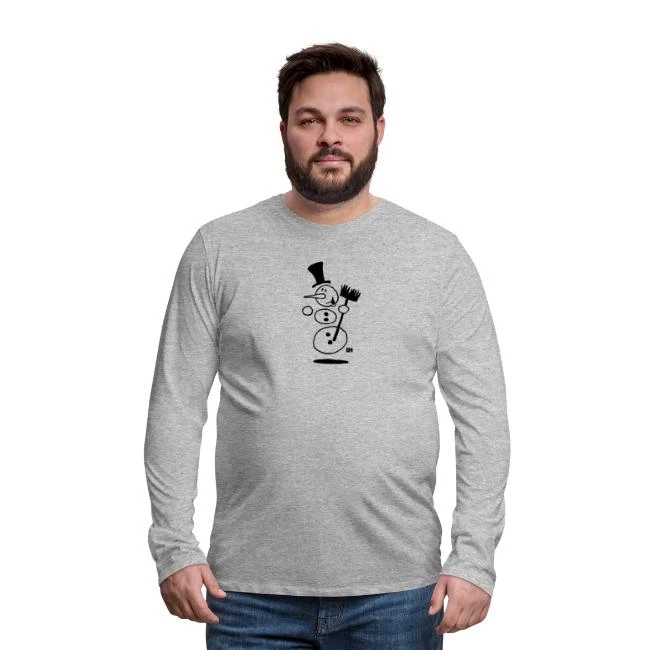 Dancing Snowman Heather Gray