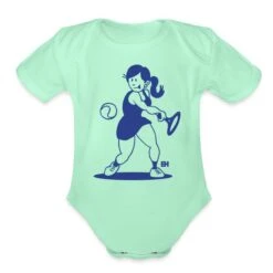 Tennis Girl Hitting A Backhand Light Mint