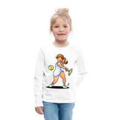 Tennis Girl Hitting A Backhand White