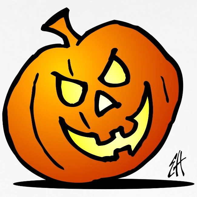 Jack-o'-lantern: Halloween Pumpkin White - Image 2
