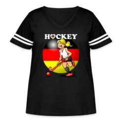 Hockey Lady Of The German Field Hockey Team. Black/White