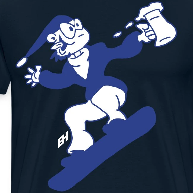 Snowboarding With Beer Bc Deep Navy - Image 2