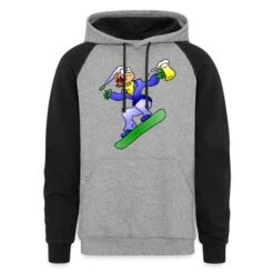 Jerzees Snowboarding With Beer Fc Heather Gray/Black