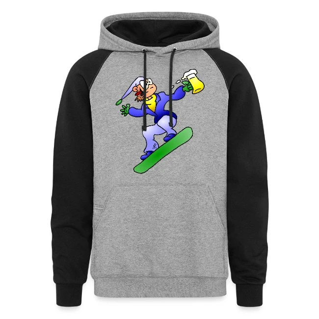 Jerzees Snowboarding With Beer Fc Heather Gray/Black