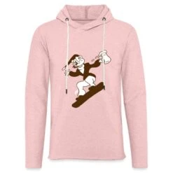 Snowboarding With Beer Bc Cream Heather Pink