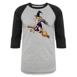 Witch On A Broom Heather Gray/Black