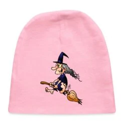 Witch On A Broom Light Pink
