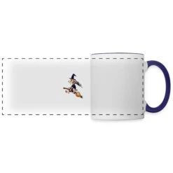 Witch On A Broom White/Cobalt Blue