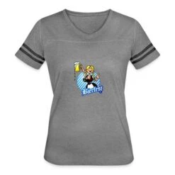 Bierfest II - Gretl In A Dirndl With A Mug Of Beer Heather Gray/Charcoal