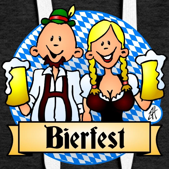 Bierfest In Dirndl And Lederhosen Charcoal Grey - Image 2
