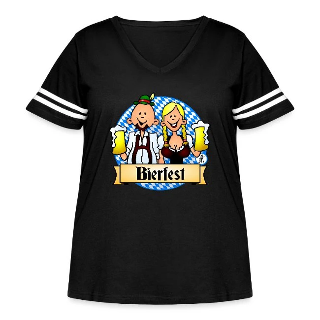 Bierfest In Dirndl And Lederhosen Black/White