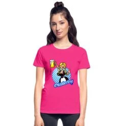 Gildan Oktoberfest - Girl In A Dirndl Fuchsia