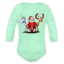 Santa, Reindeer, Unicorn Light Mint