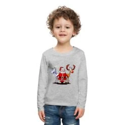 Santa, Reindeer, Unicorn Heather Gray