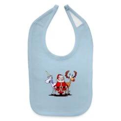 Santa, Reindeer, Unicorn Light Blue