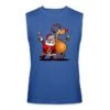 Santa Claus And His Reindeer Royal Blue
