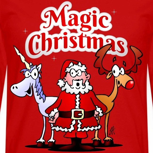 Magic Christmas Unicorn Red - Image 2