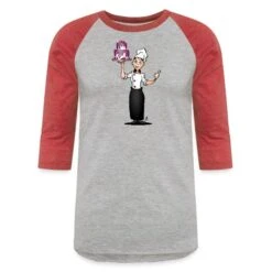 Pastry Chef With A Pink Glazed Cake Heather Gray/Red