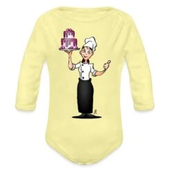 Pastry Chef With A Pink Glazed Cake Washed Yellow