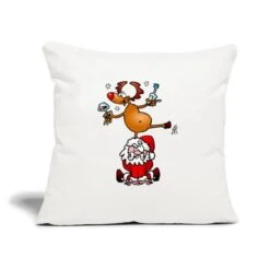 Reindeer Is Having A Drink On Santa Claus Natural White