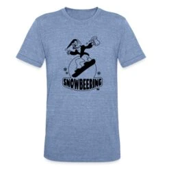 Snowbeering Or Snowboarding Heather Blue