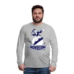 Snowbeering Or Snowboarding Heather Gray
